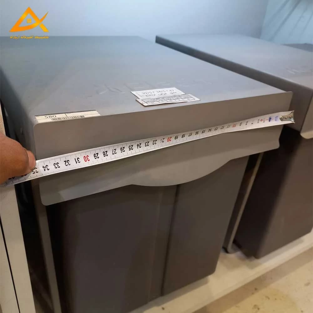 سطل زباله دو مخزنه ۴۰ لیتری 3633 پلاتین